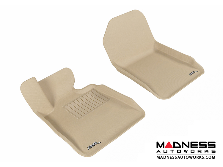 BMW 3 Series Convertible (E93) Floor Mats (Set of 2) - Front - Tan by 3D MAXpider